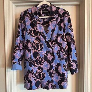 Wildfang L Double Breasted Floral Blazer